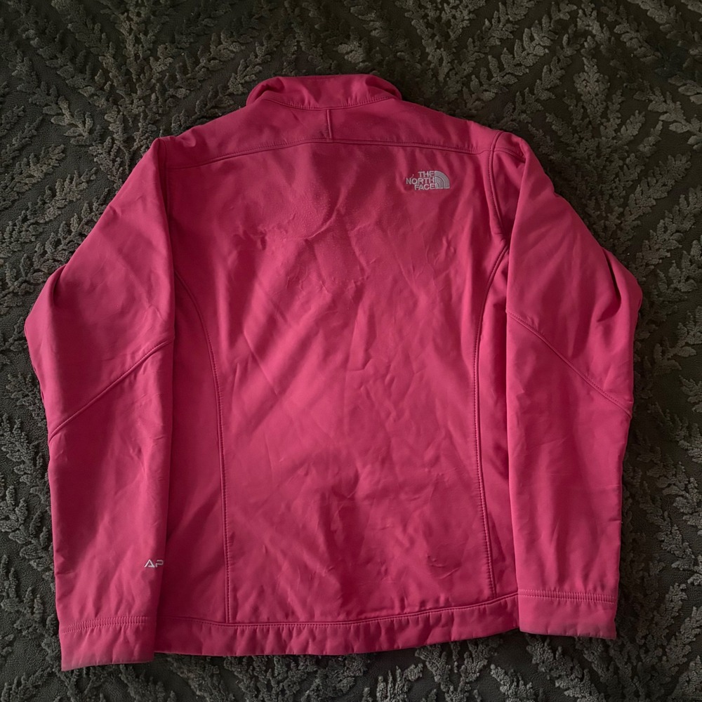 The North Face Apex Softshell Jacket Womens Large Pink Full Zip Fleece Lined - Picture 4 of 4